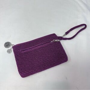 The Sak purple wallet pouch clutch wristlet EUC